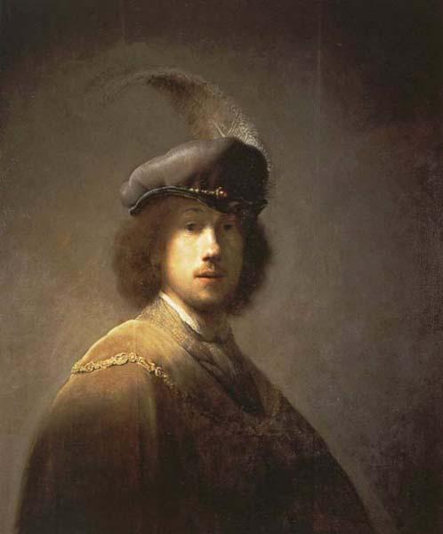 Rembrandt van rijn Self-Portrait with Plumed Beret France oil painting art
